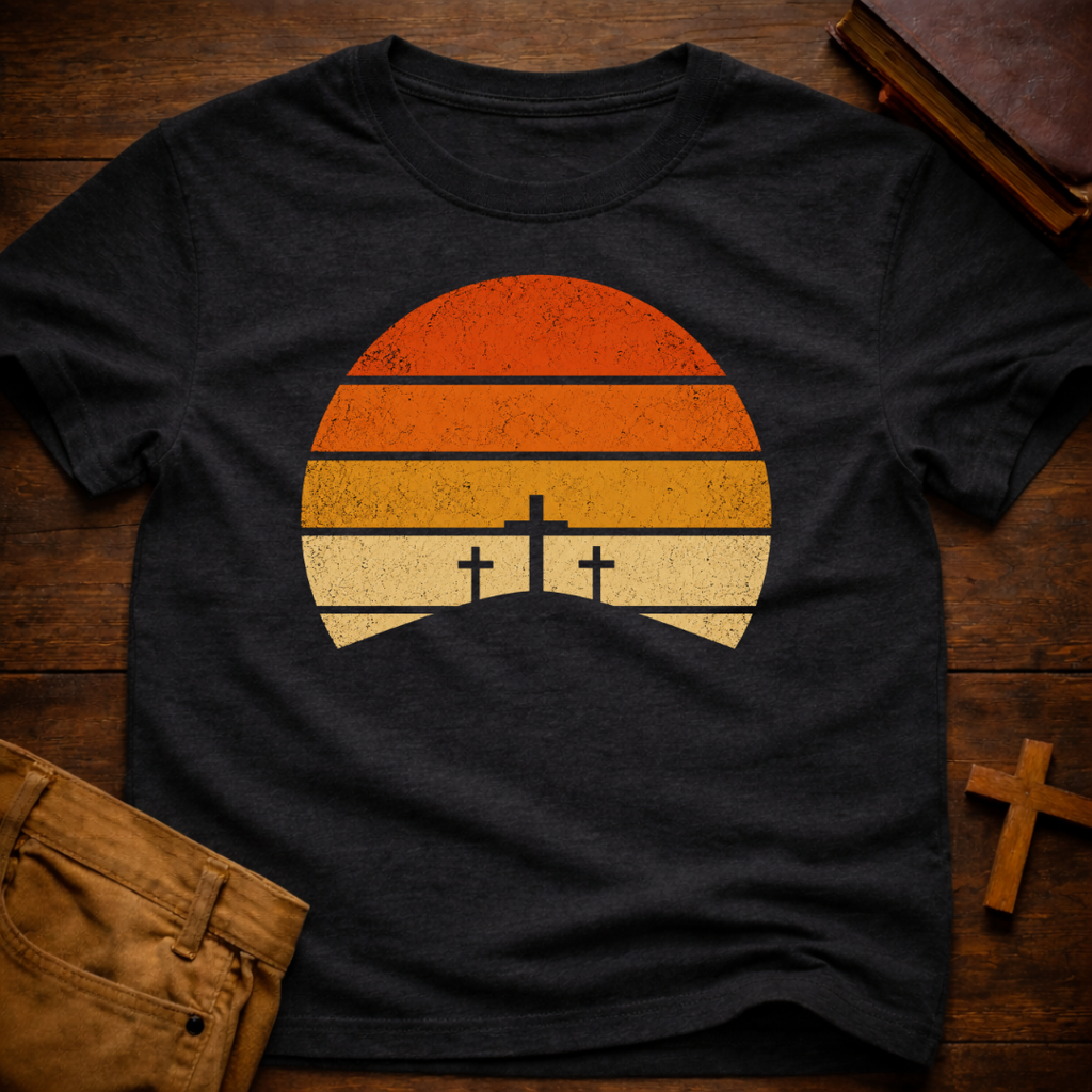 Three Crosses On A Hill T-Shirt