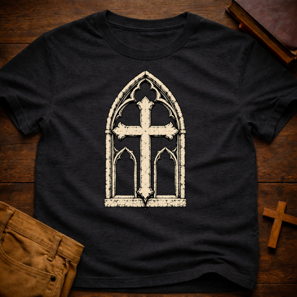 Cathedral Window Cross T-Shirt