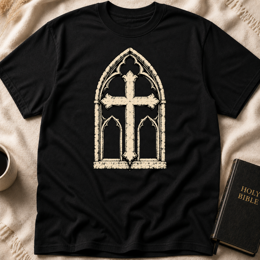 Cathedral Window Cross T-Shirt