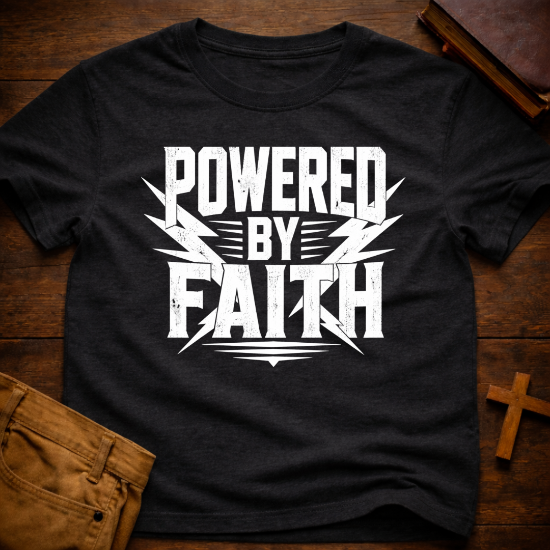Powered By Faith T-Shirt
