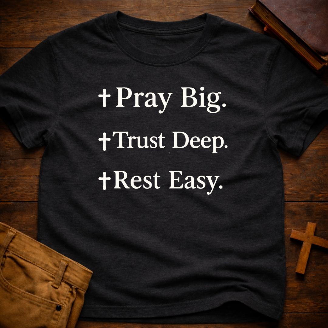 Pray Big Trust Deep Rest Easy T-Shirt