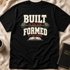 Built In The Gym Formed By The Word T-Shirt