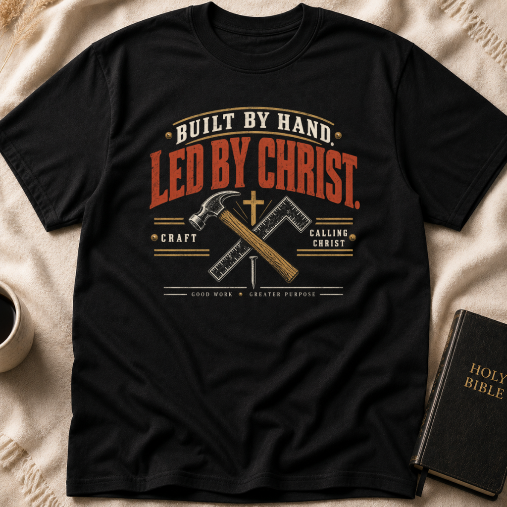 Built By Hand. Led By Christ T-Shirt