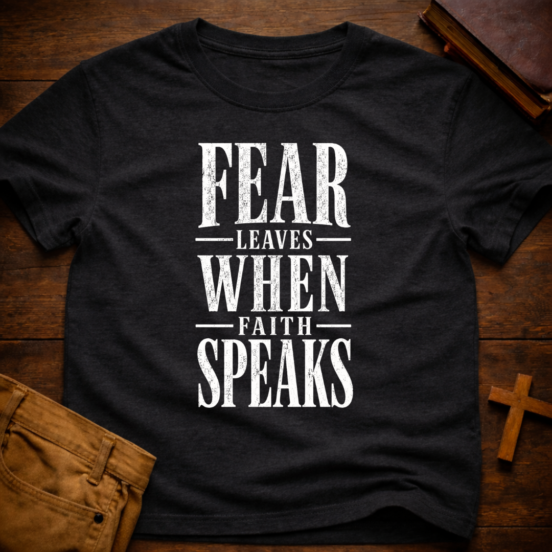 Fear Leaves When Faith Speaks T-Shirt