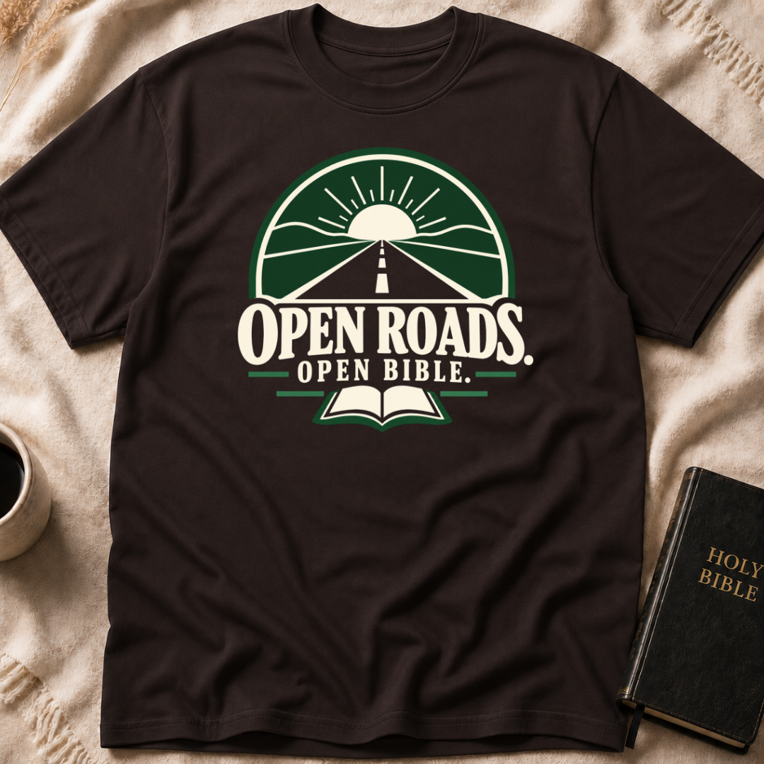 Open Roads. Open Bible T-Shirt