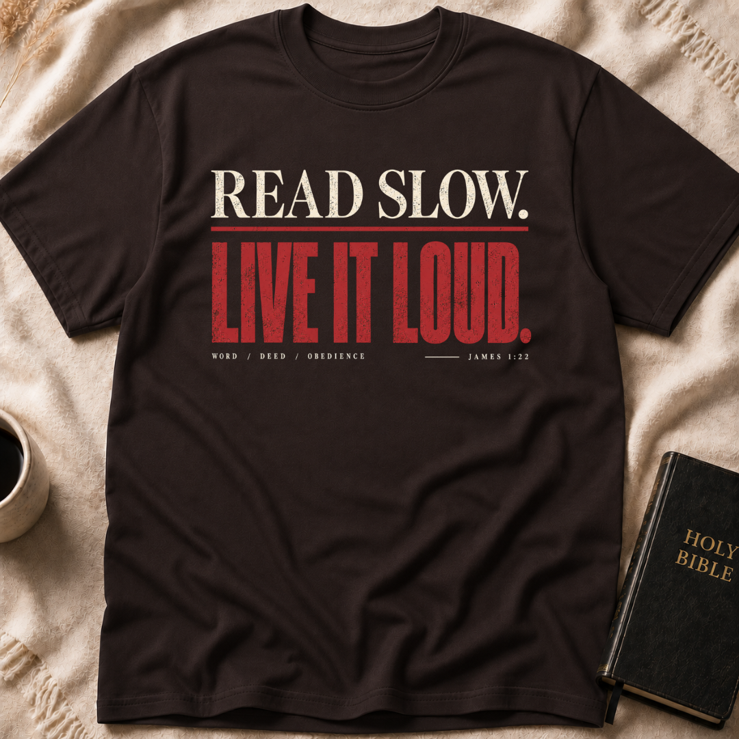 Read Slow. Live It Loud T-Shirt