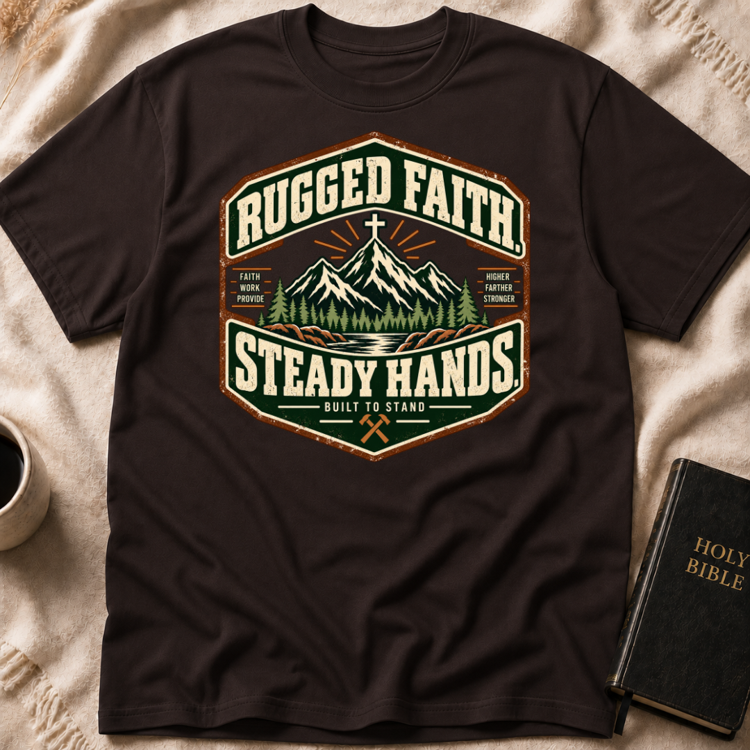 Rugged Faith. Steady Hands T-Shirt