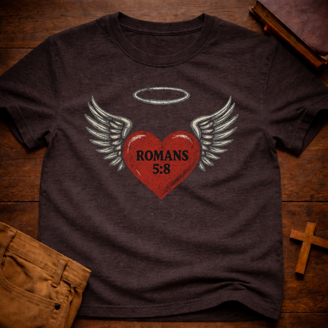 Romans 5:8 Heart T-Shirt