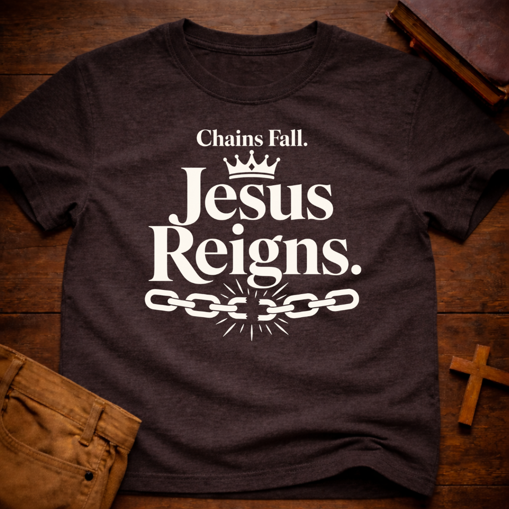 Chains Fall. Jesus Reigns T-Shirt