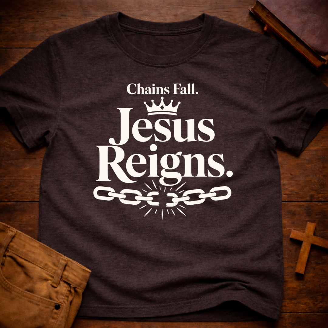 Chains Fall. Jesus Reigns T-Shirt