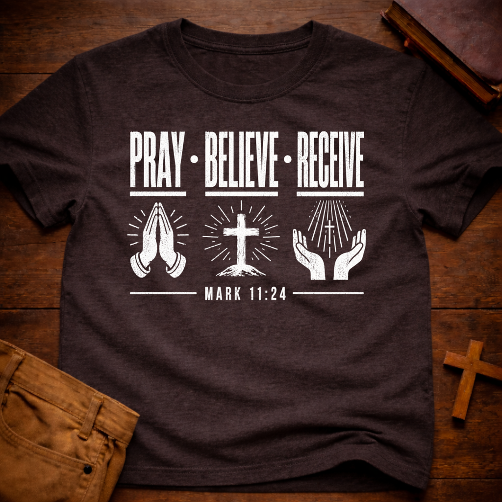 Pray Believe Receive T-Shirt