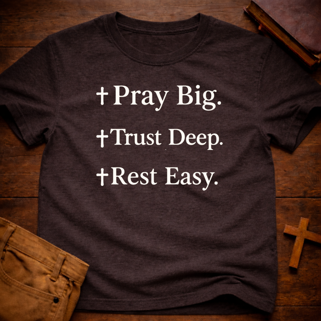 Pray Big Trust Deep Rest Easy T-Shirt