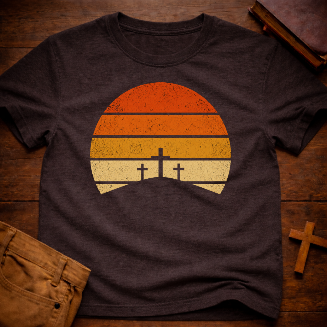 Three Crosses On A Hill T-Shirt