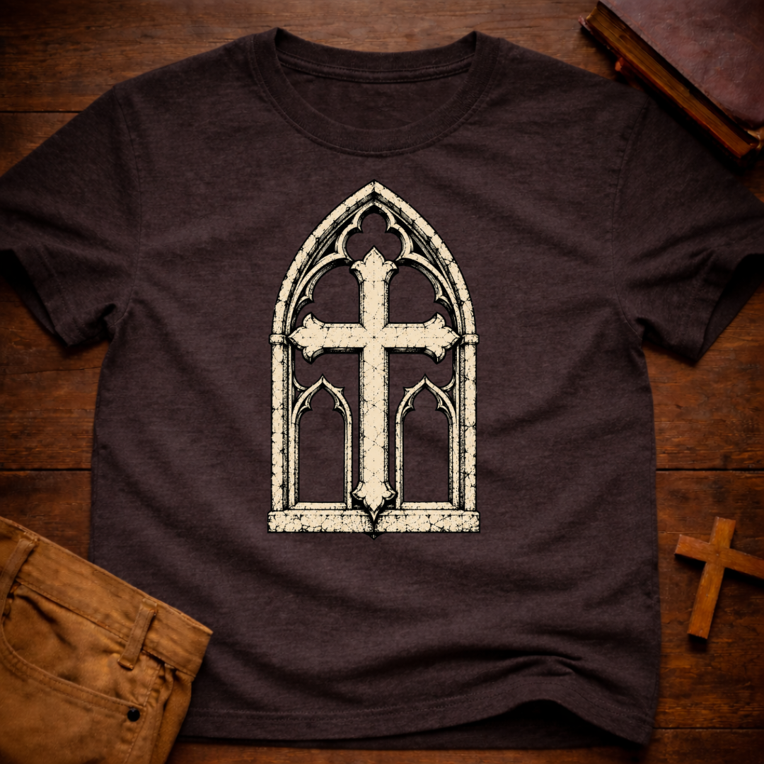 Cathedral Window Cross T-Shirt