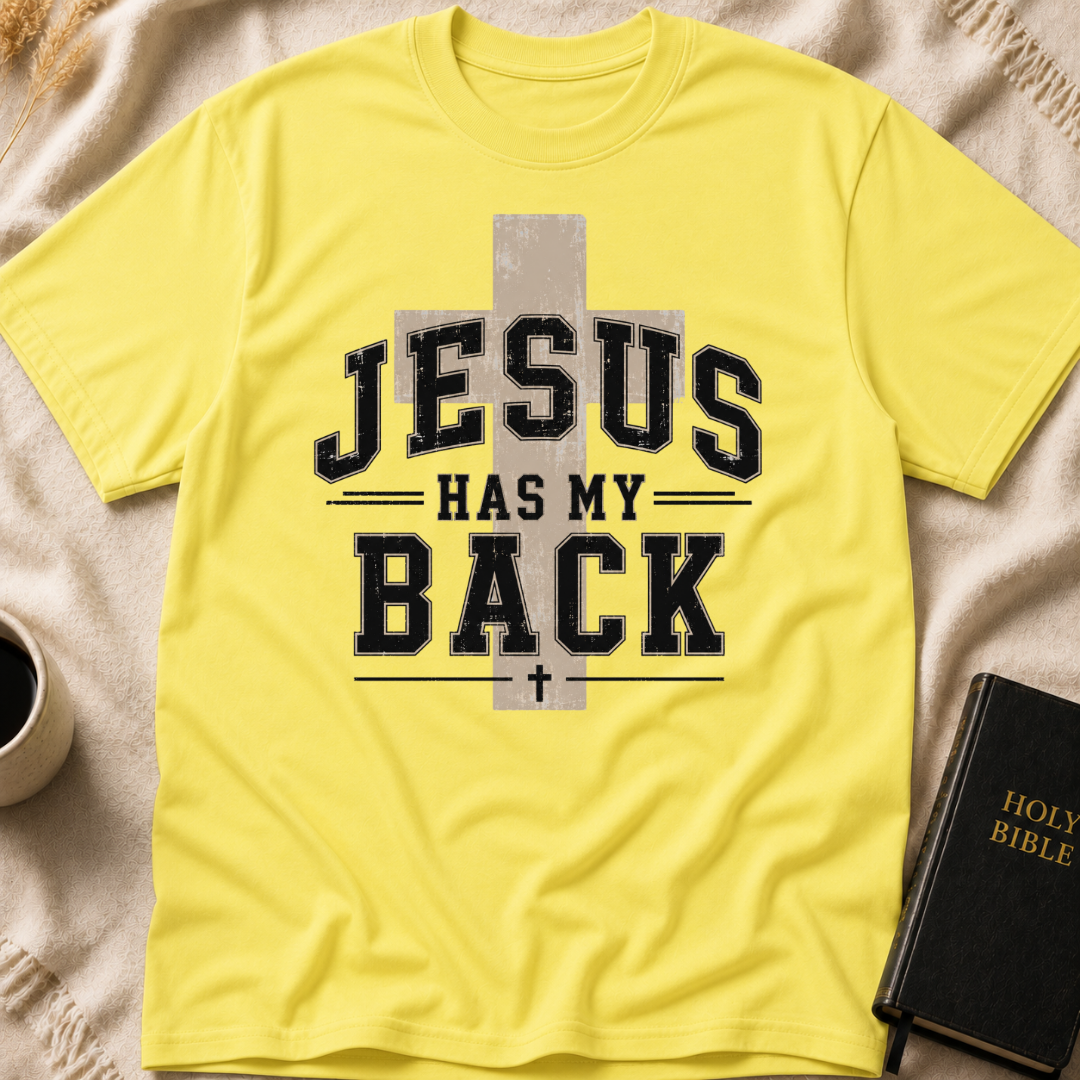 Jesus Has My Back Cross T-Shirt
