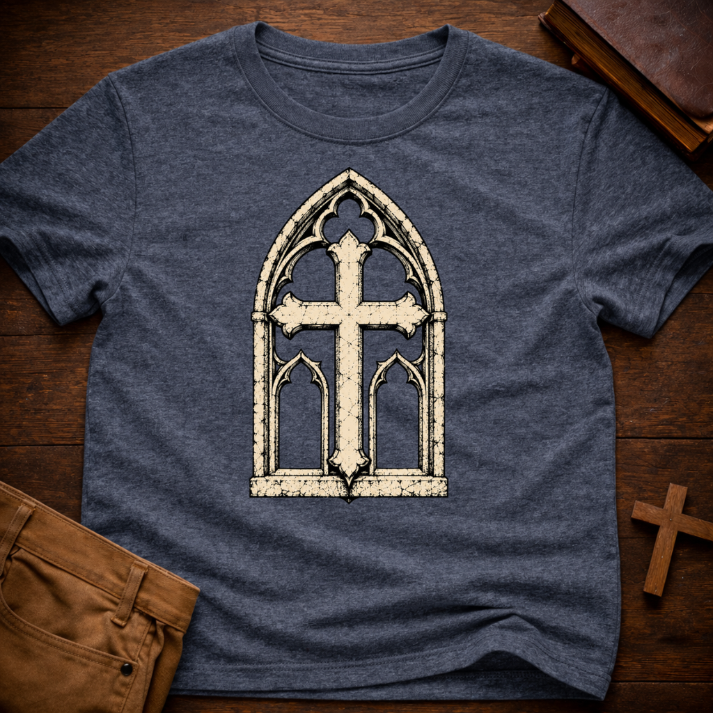 Cathedral Window Cross T-Shirt