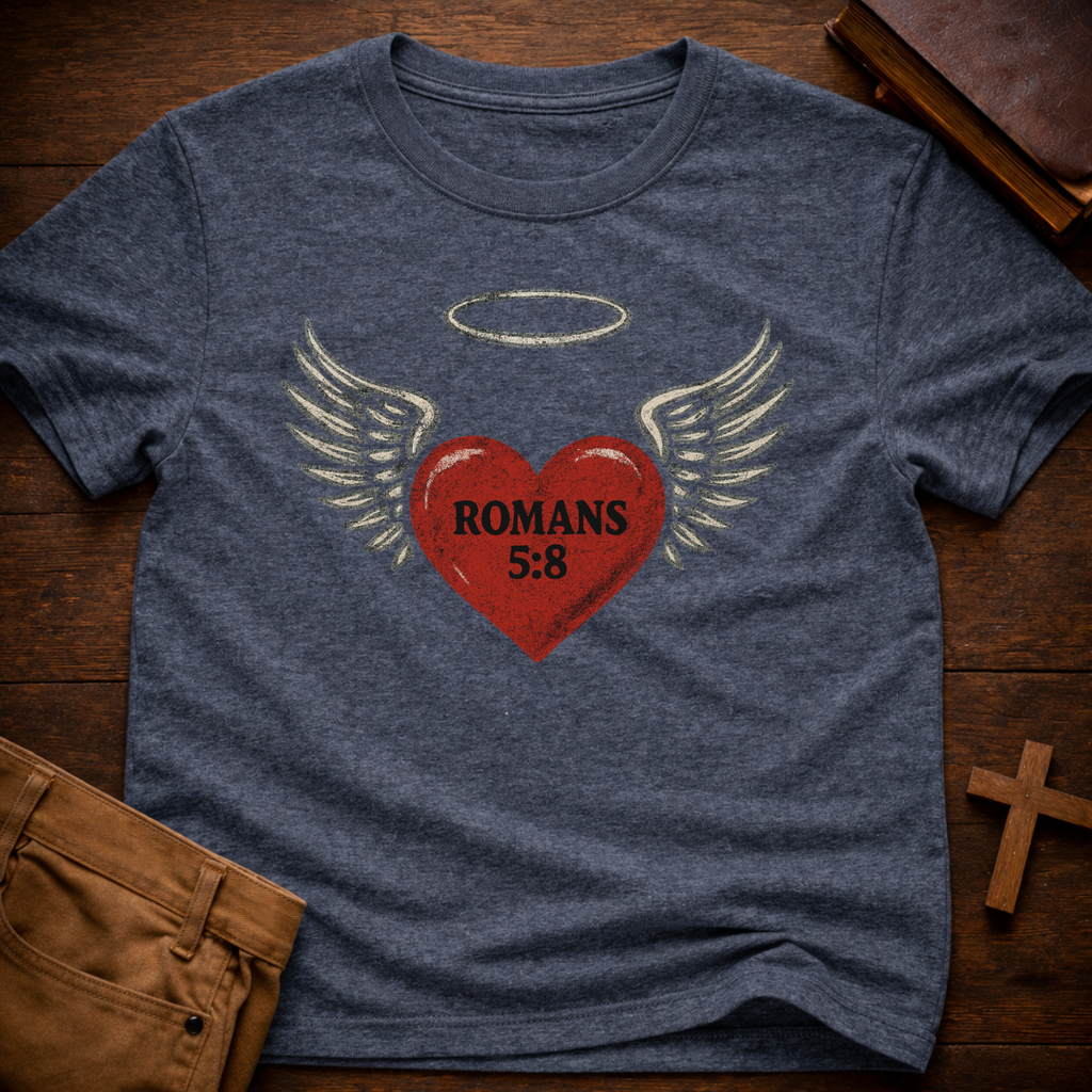Romans 5:8 Heart T-Shirt