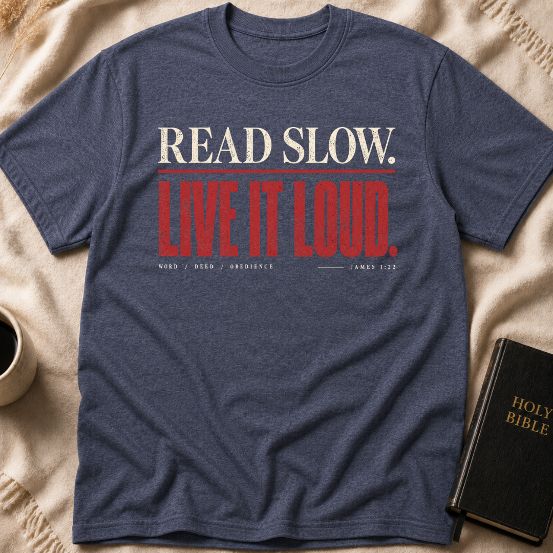 Read Slow. Live It Loud T-Shirt
