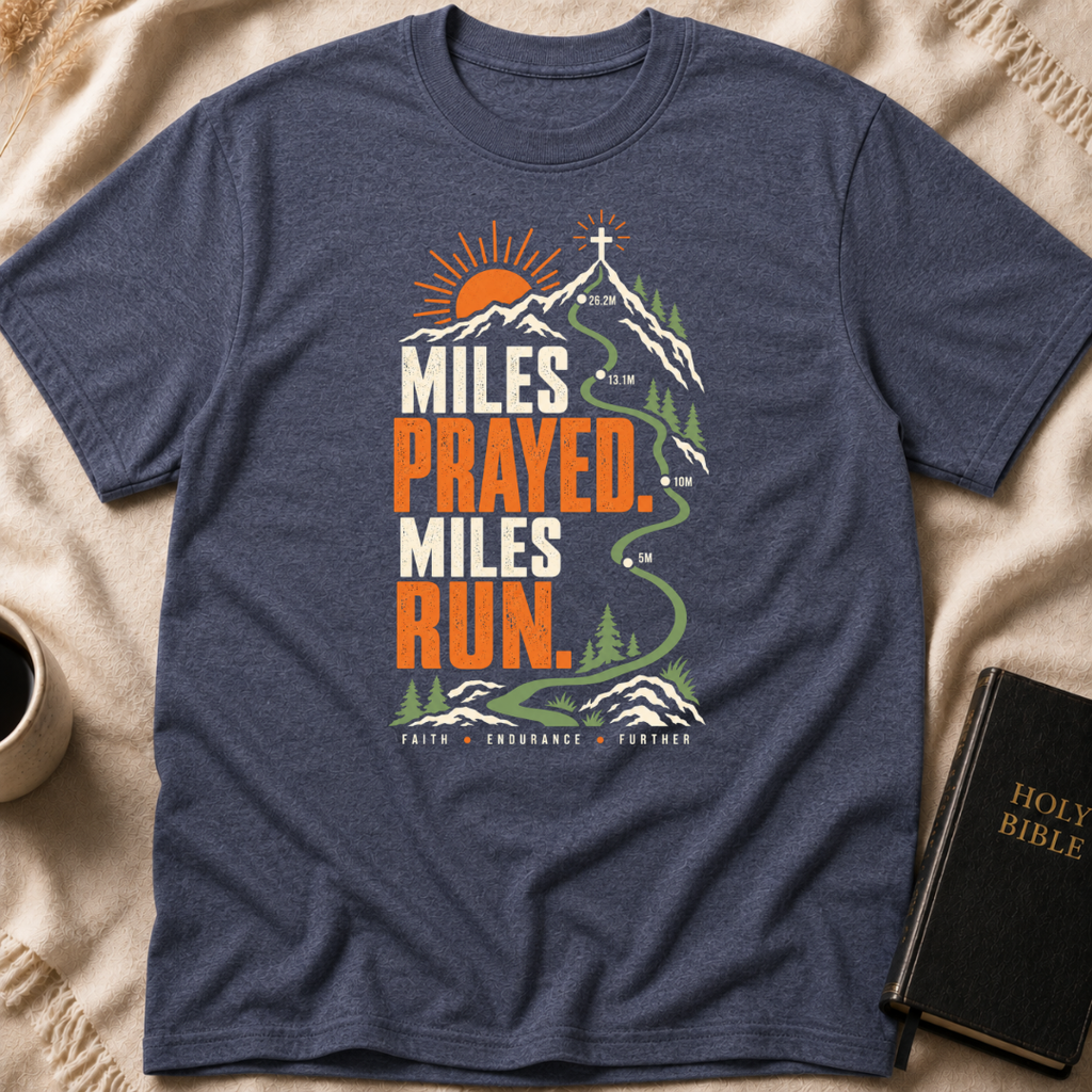 Miles Prayed. Miles Run T-Shirt