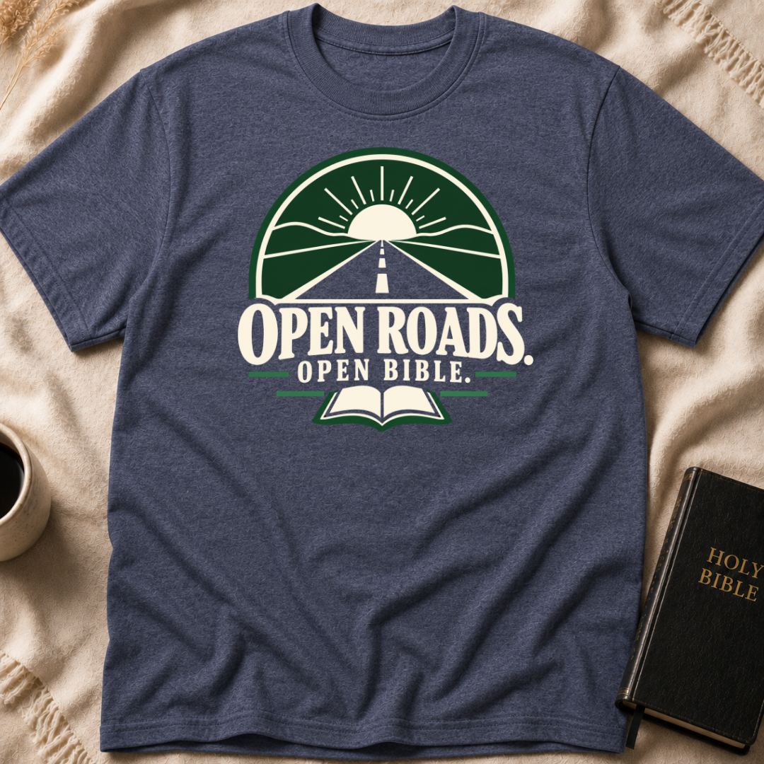 Open Roads. Open Bible T-Shirt