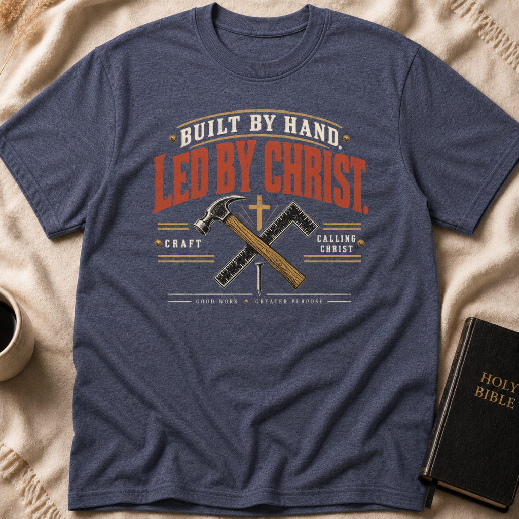 Built By Hand. Led By Christ T-Shirt