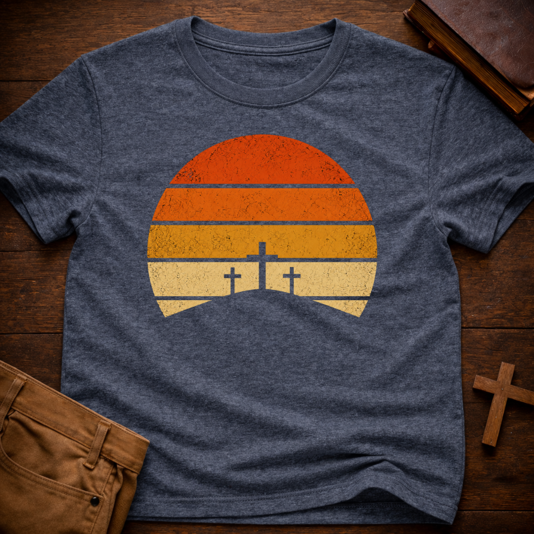 Three Crosses On A Hill T-Shirt