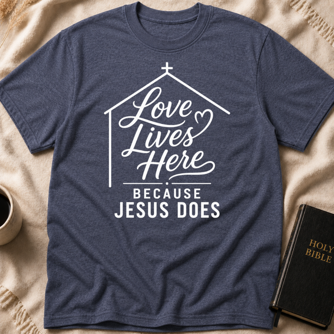 Love lives here because Jesus does T-Shirt