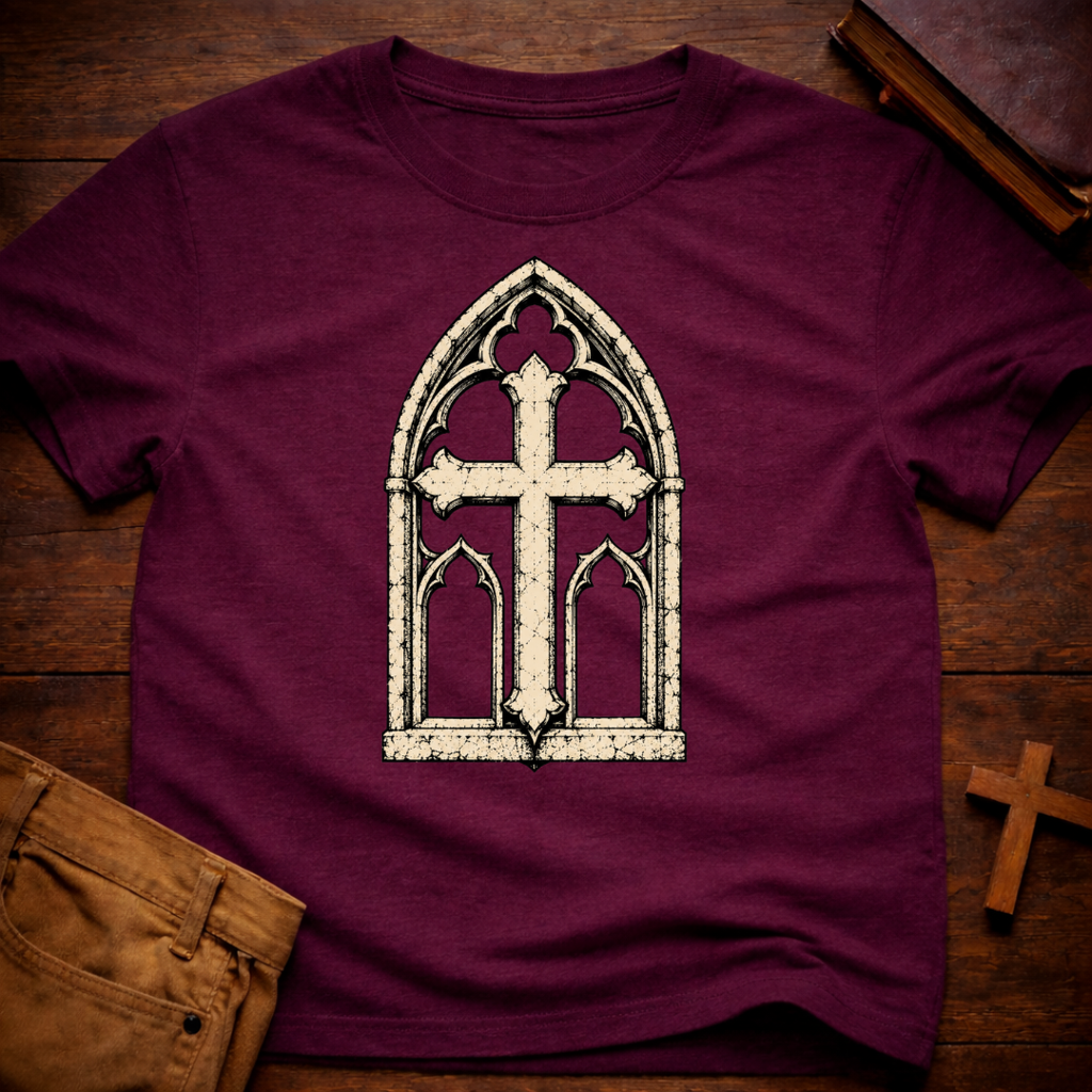Cathedral Window Cross T-Shirt