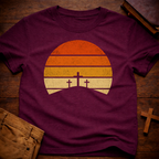 Three Crosses On A Hill T-Shirt