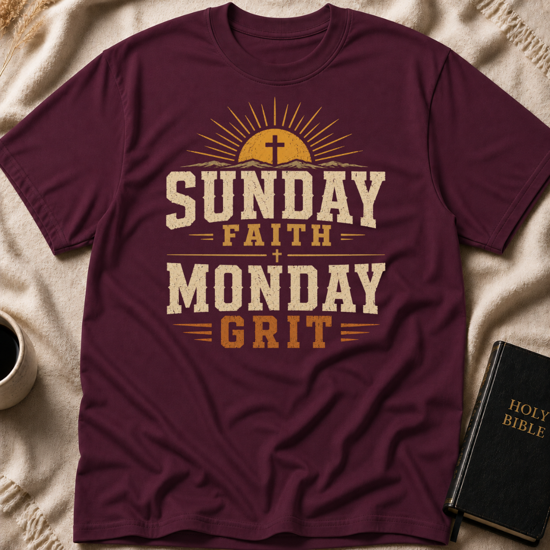 Sunday Faith Monday Grit T-Shirt