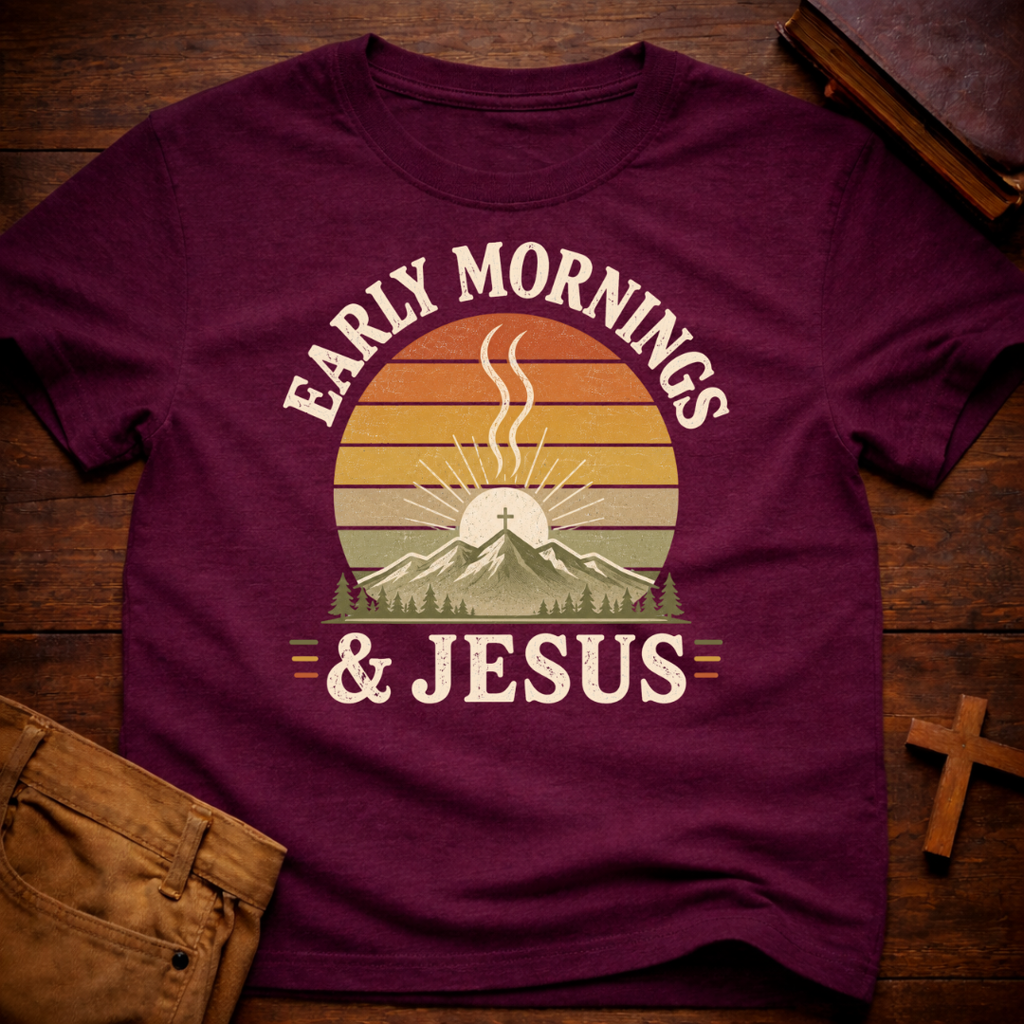 Early Mornings and Jesus T-Shirt