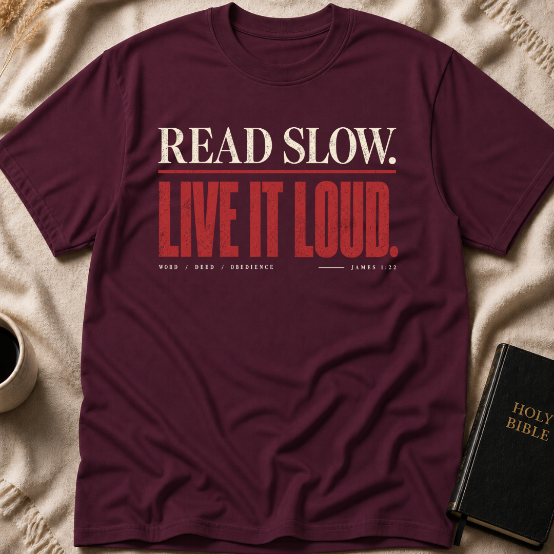 Read Slow. Live It Loud T-Shirt