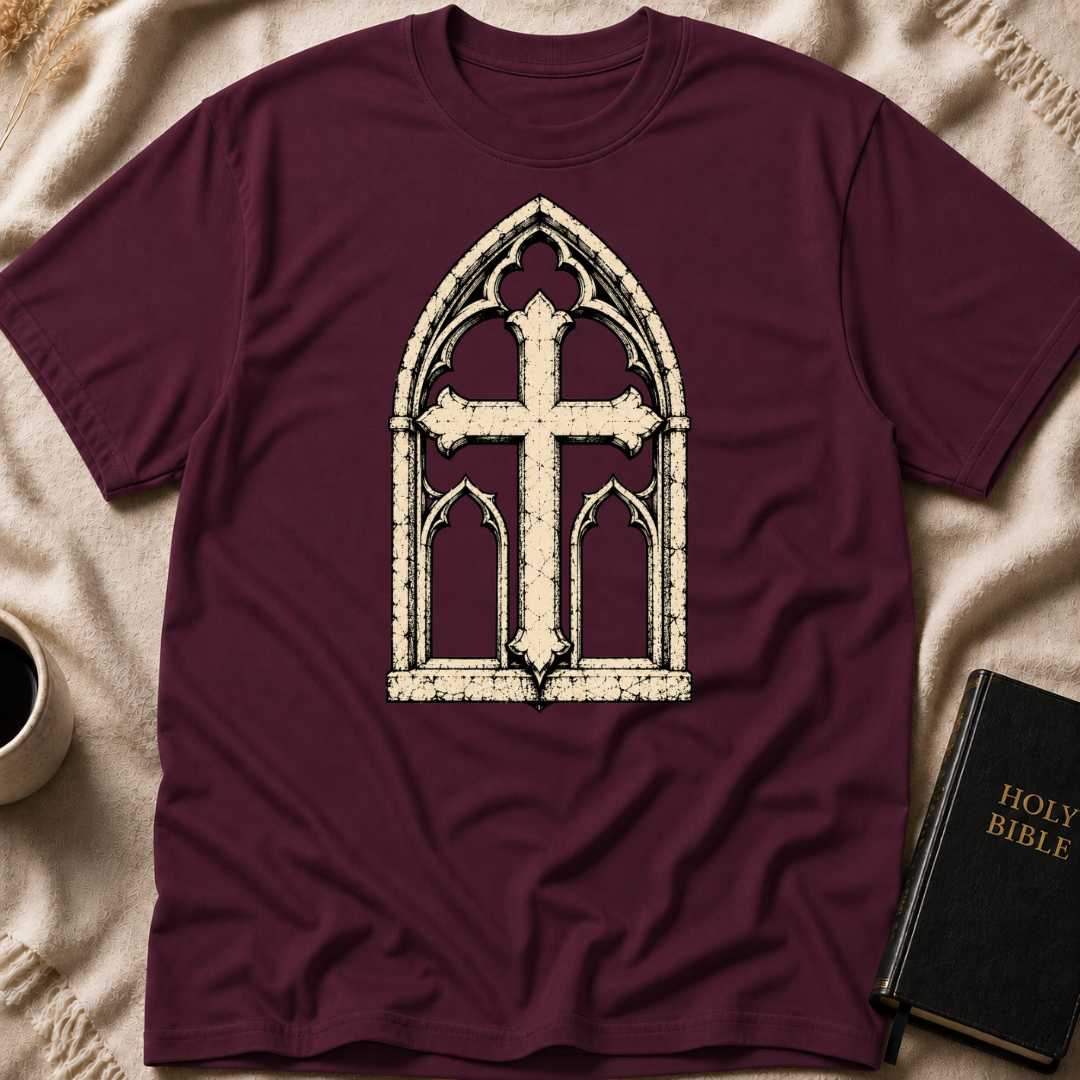 Cathedral Window Cross T-Shirt