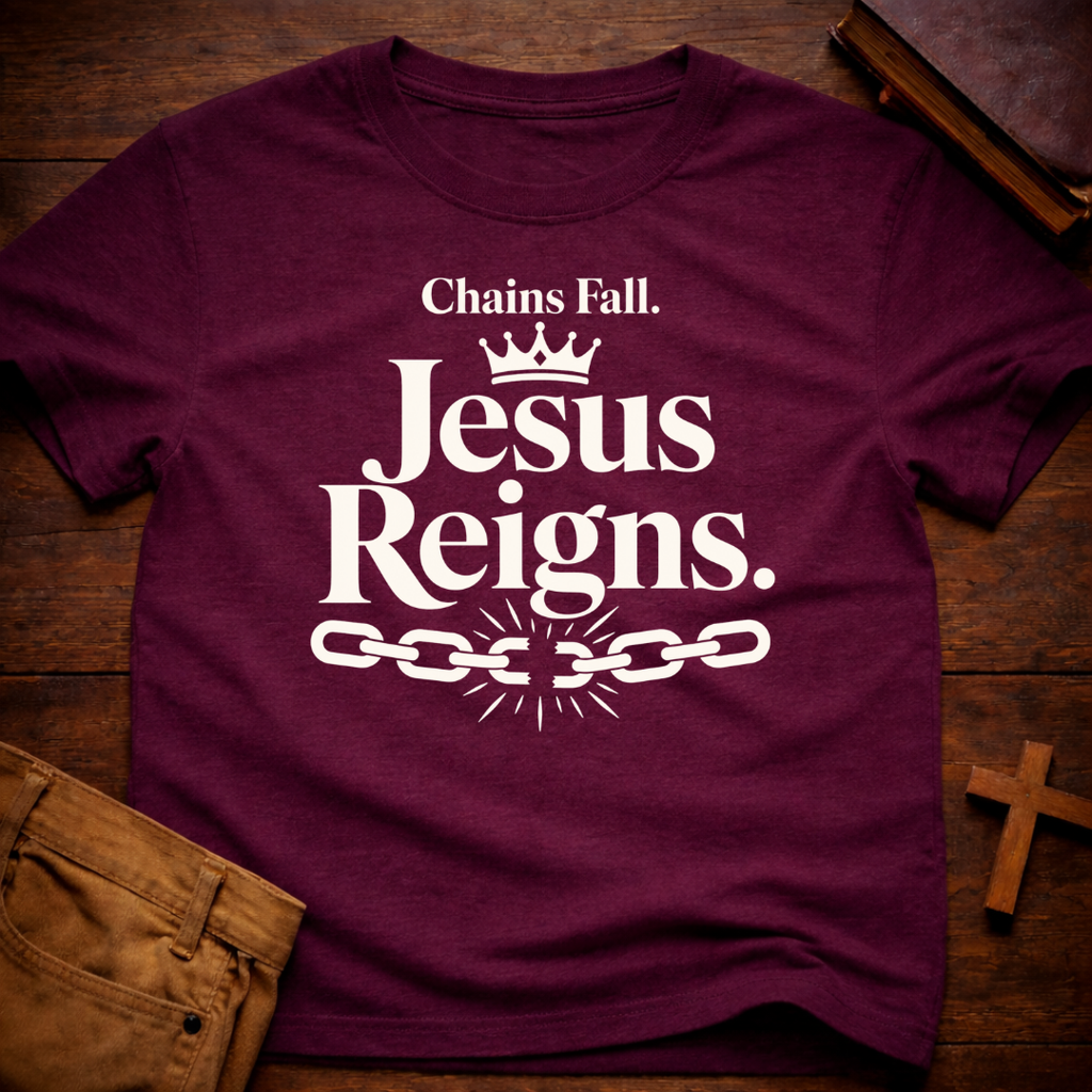 Chains Fall. Jesus Reigns T-Shirt