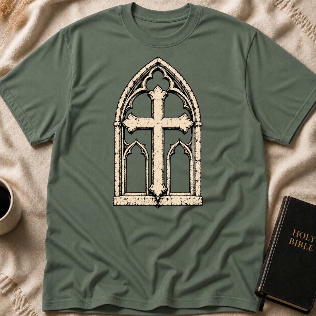 Cathedral Window Cross T-Shirt