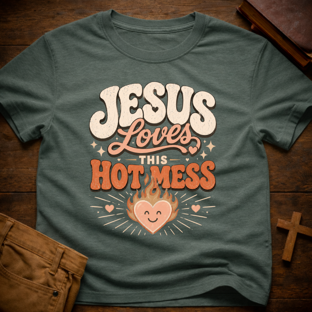 Jesus Loves This Hot Mess T-Shirt