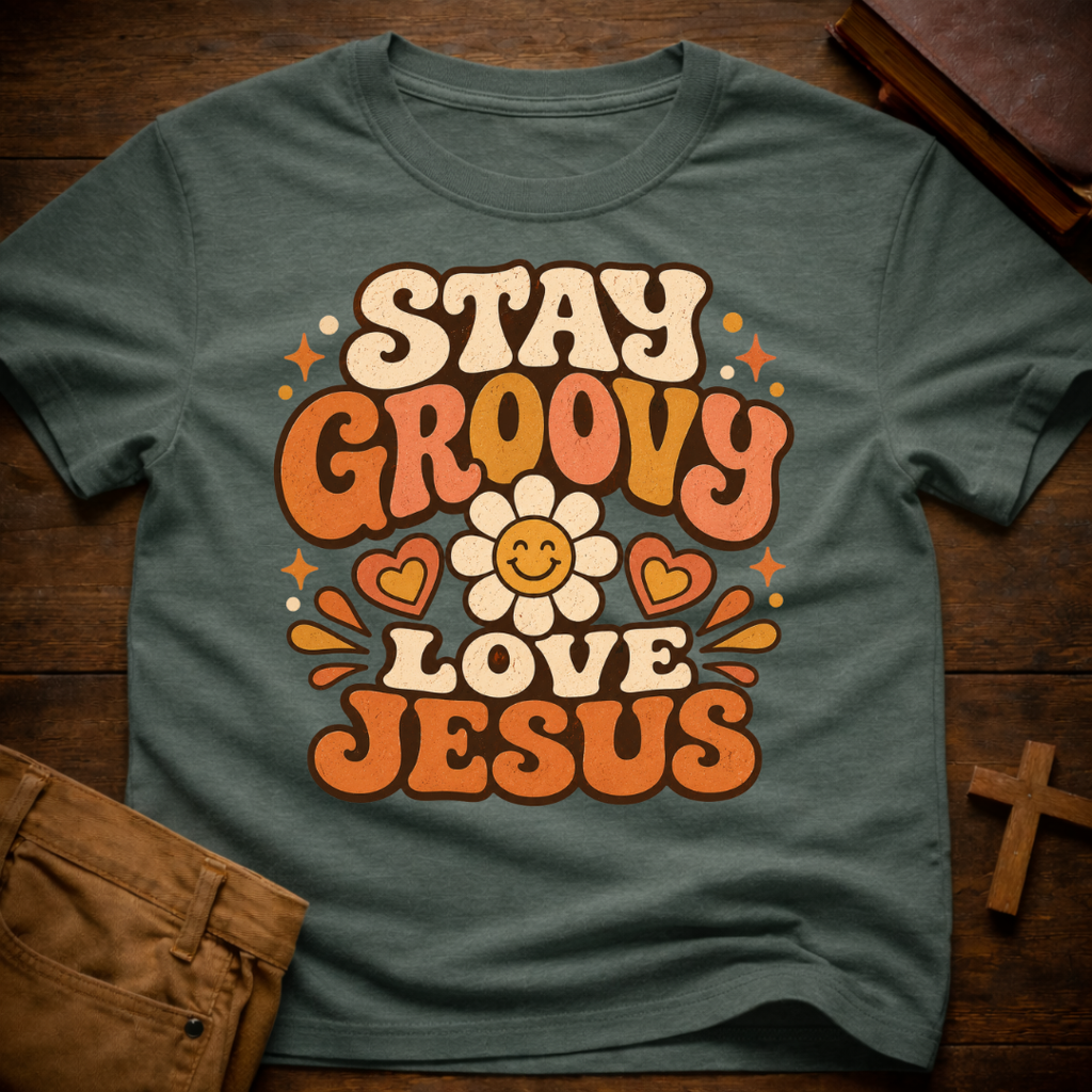 Stay Groovy Love Jesus T-Shirt