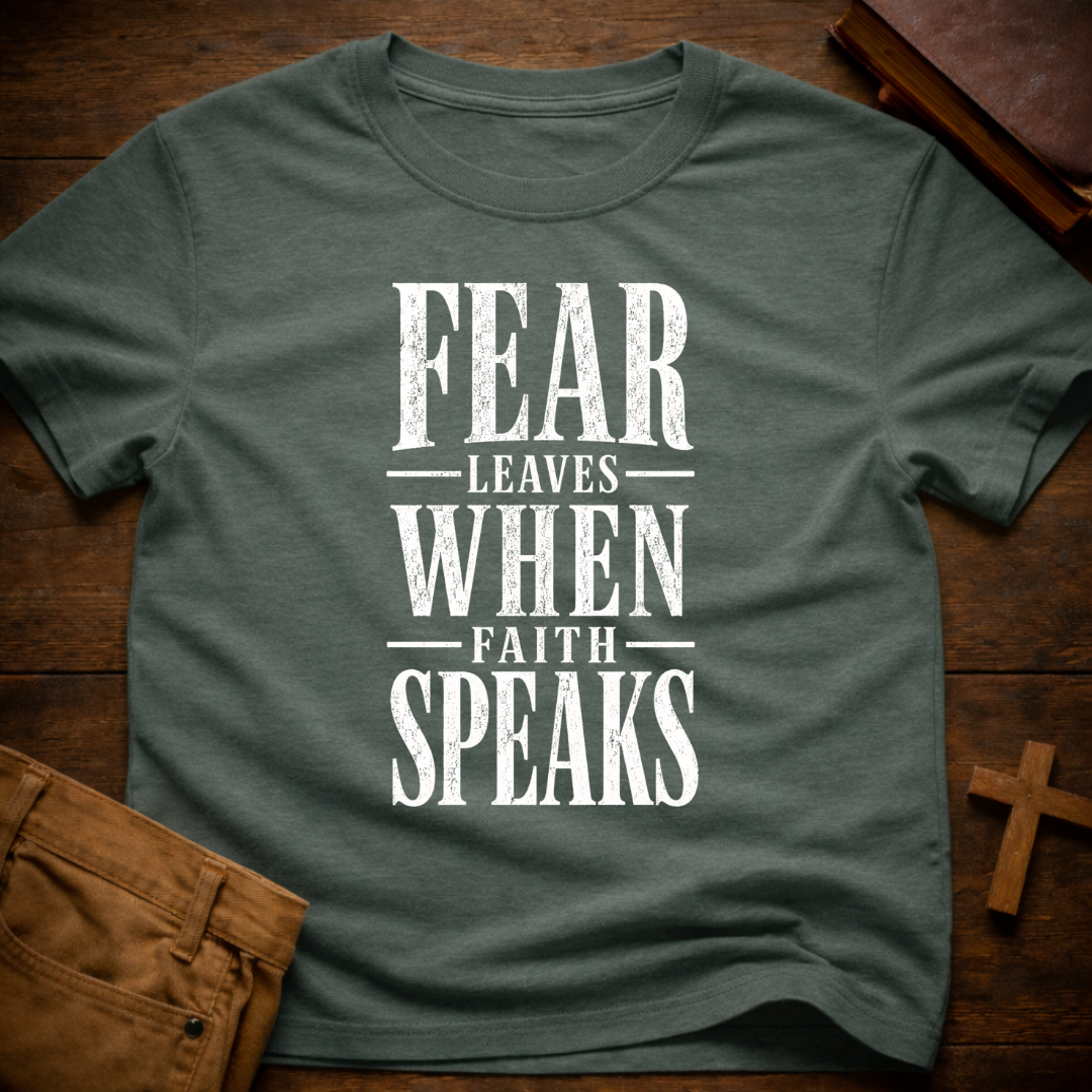 Fear Leaves When Faith Speaks T-Shirt