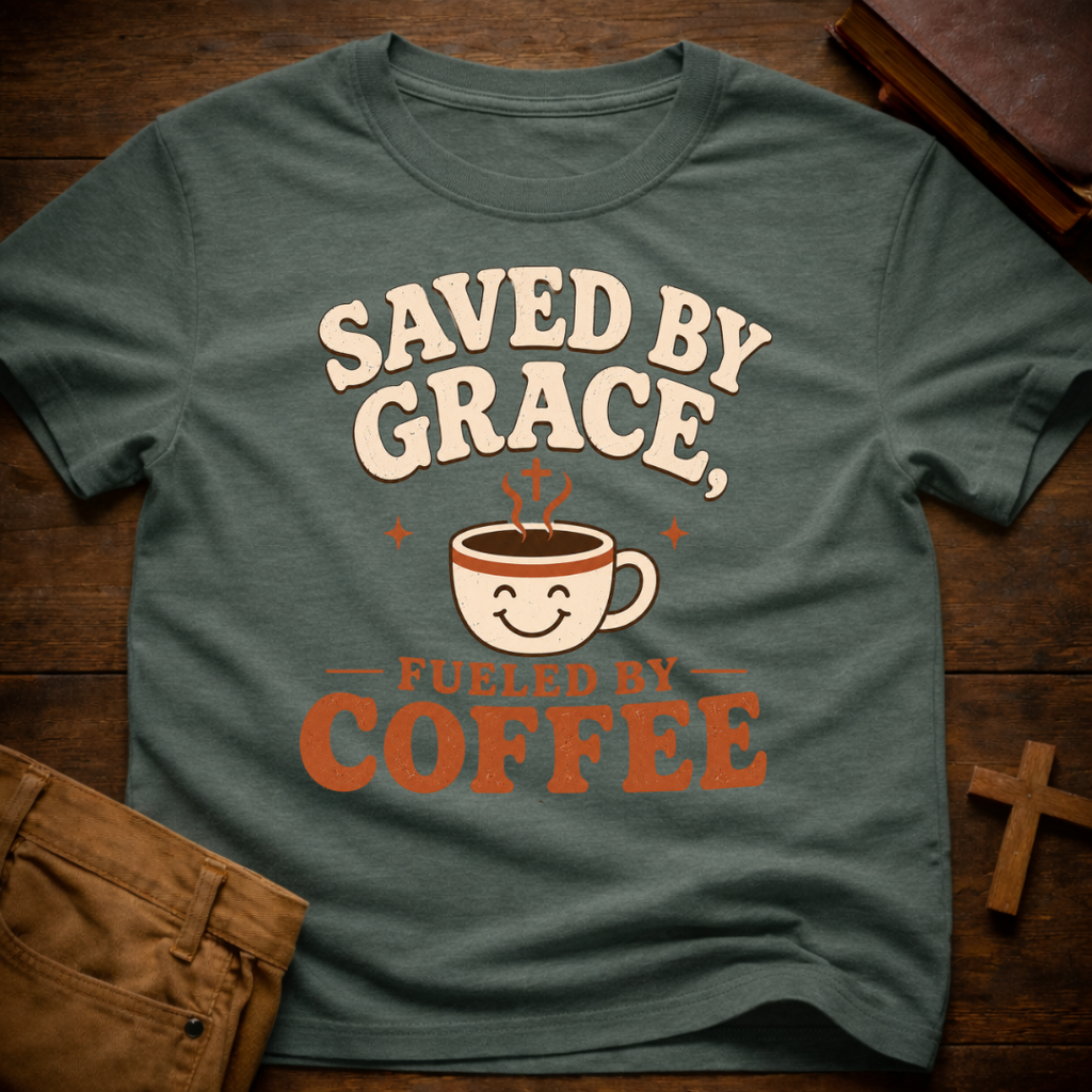 Saved By Grace Fueled By Coffee T-Shirt