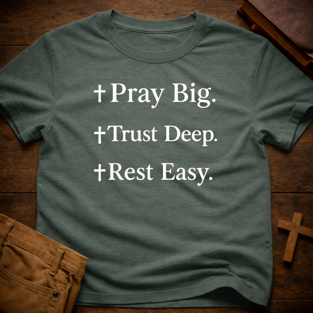 Pray Big Trust Deep Rest Easy T-Shirt