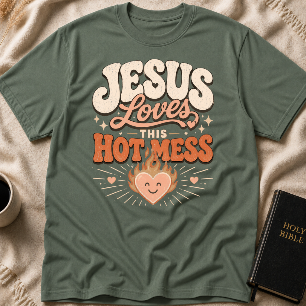 Jesus Loves This Hot Mess T-Shirt