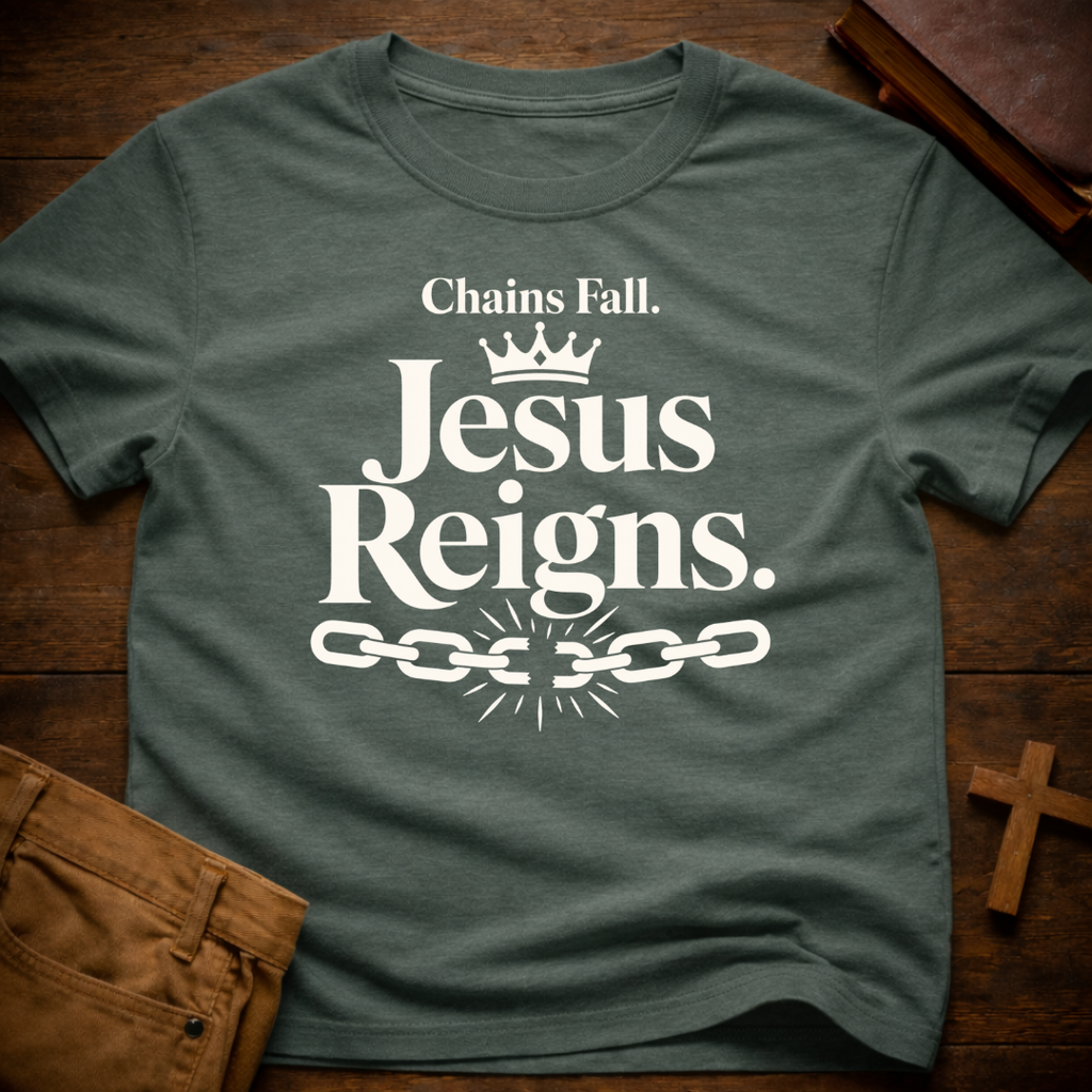 Chains Fall. Jesus Reigns T-Shirt