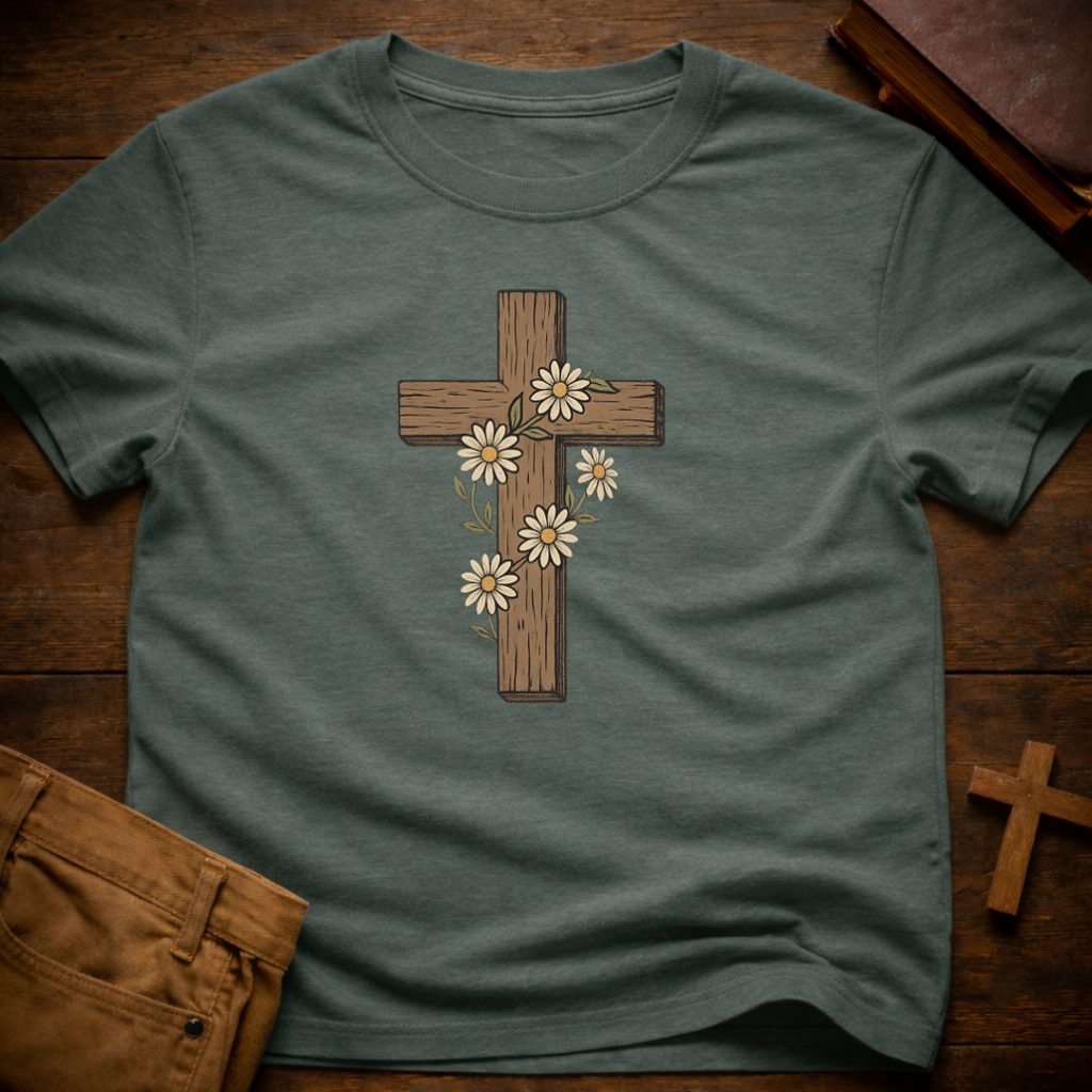 Floral Cross T-Shirt
