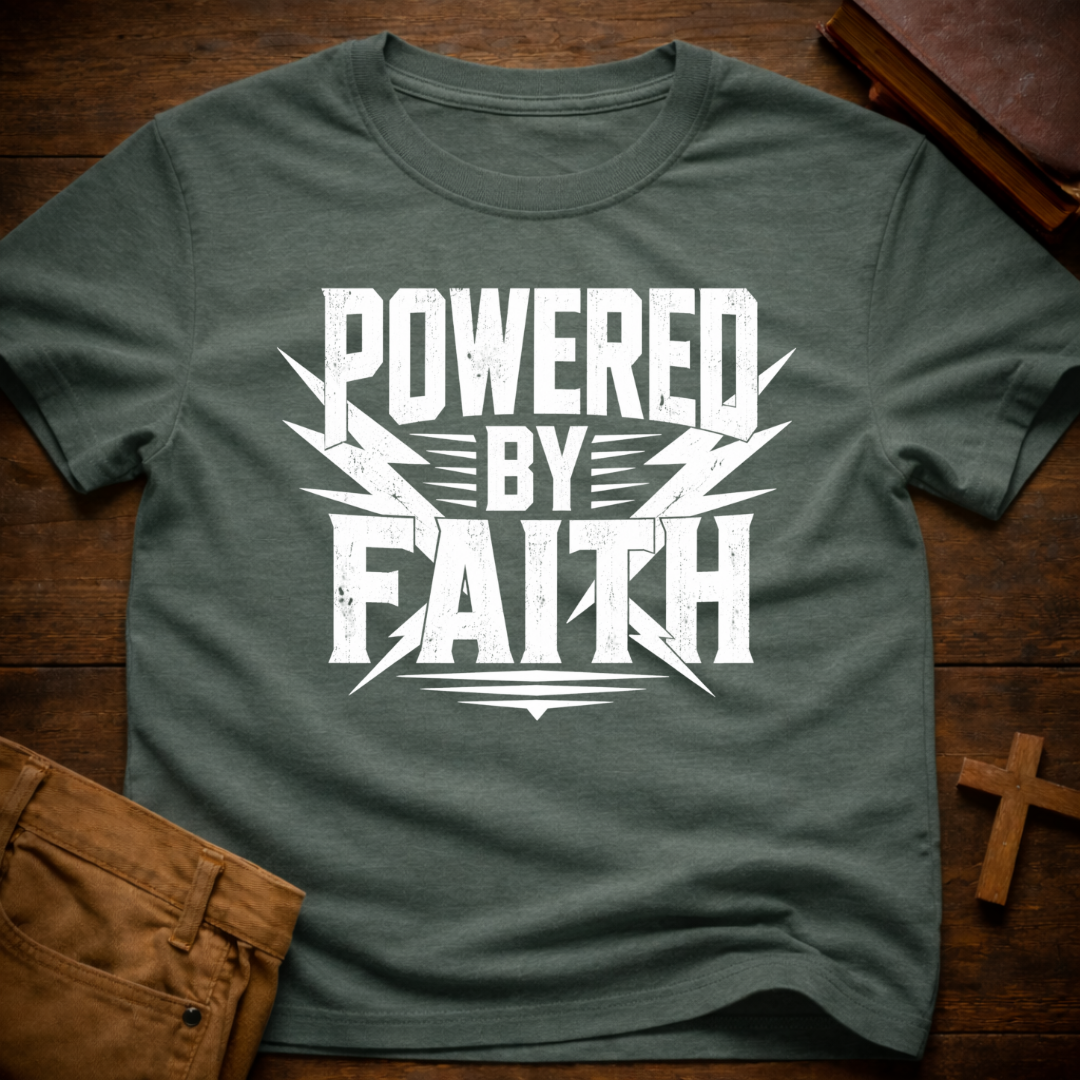 Powered By Faith T-Shirt
