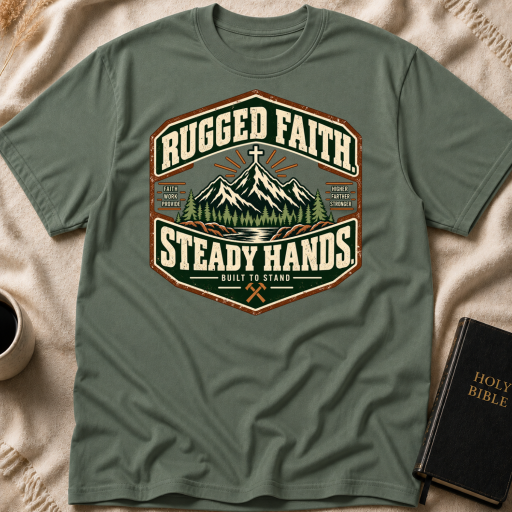 Rugged Faith. Steady Hands T-Shirt