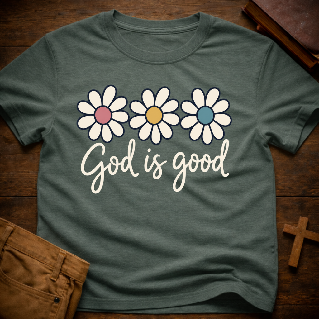 God Is Good Floral T-Shirt