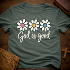 God Is Good Floral T-Shirt