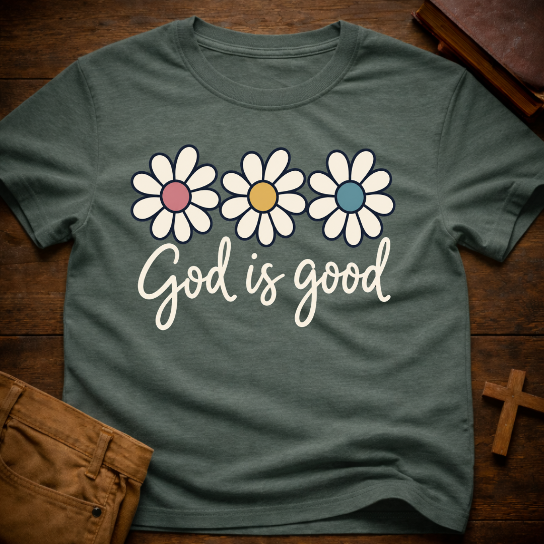God Is Good Floral T-Shirt