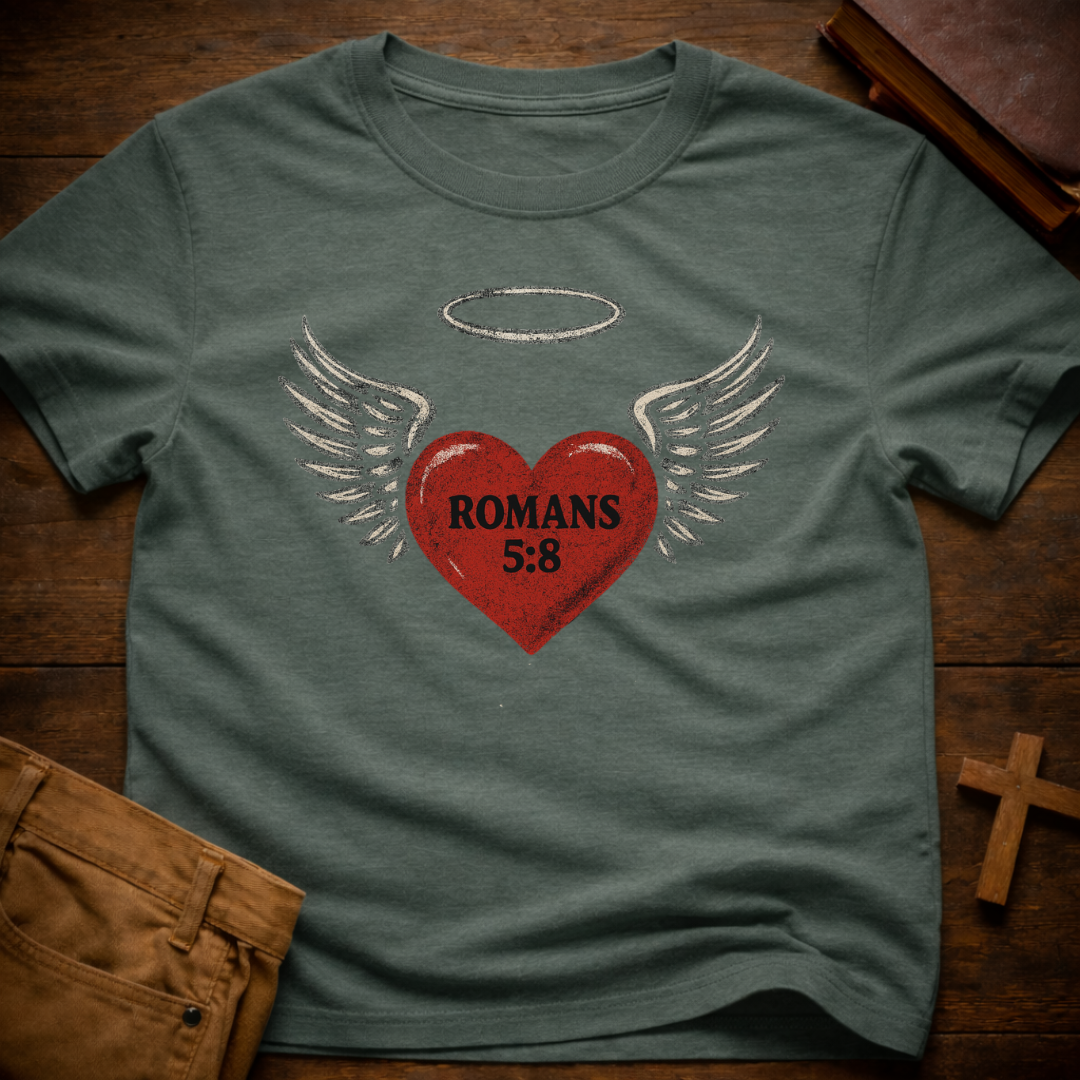 Romans 5:8 Heart T-Shirt