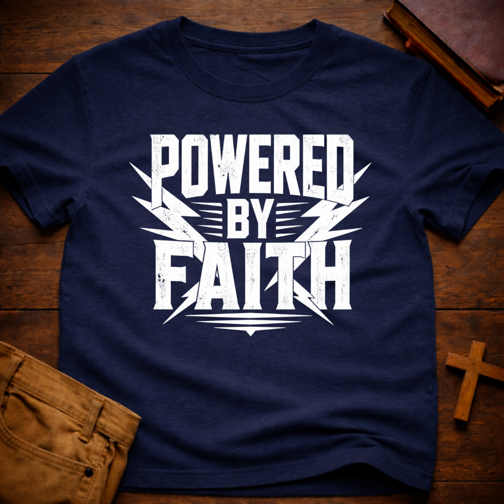 Powered By Faith T-Shirt